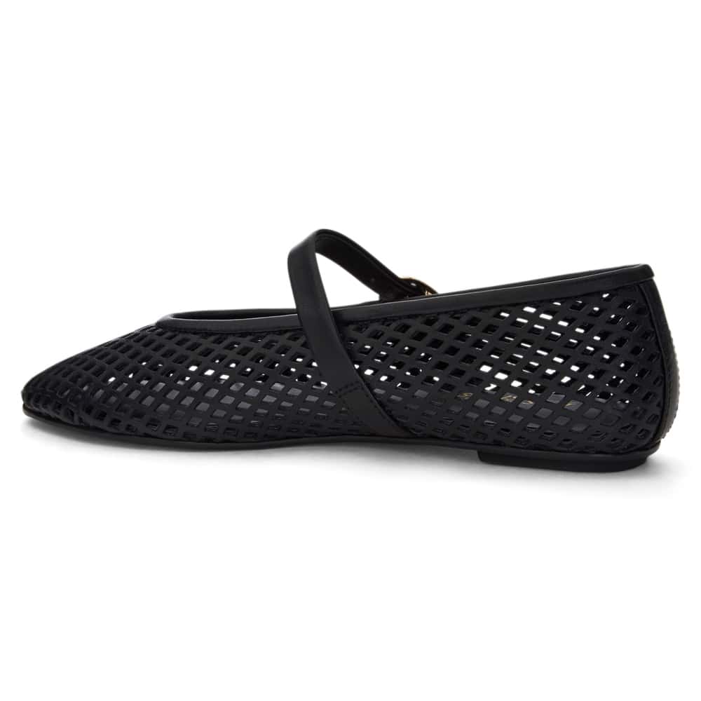 Arla Ballet Flat in Black Leather
