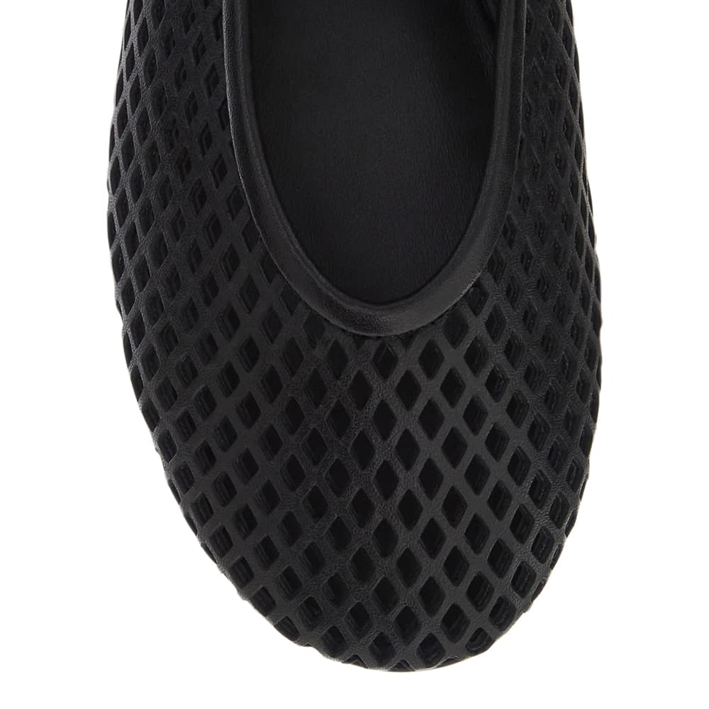 Arla Ballet Flat in Black Leather