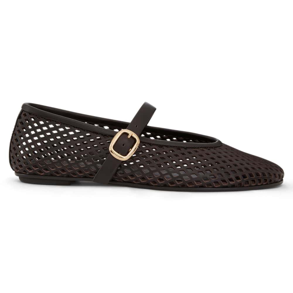 Arla Ballet Flat in Chocolate  Leather