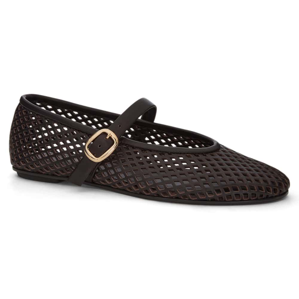 Arla Ballet Flat in Chocolate  Leather