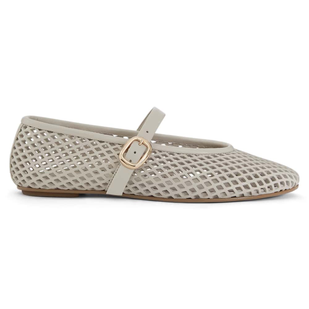 Arla Ballet Flat in Ivory Leather