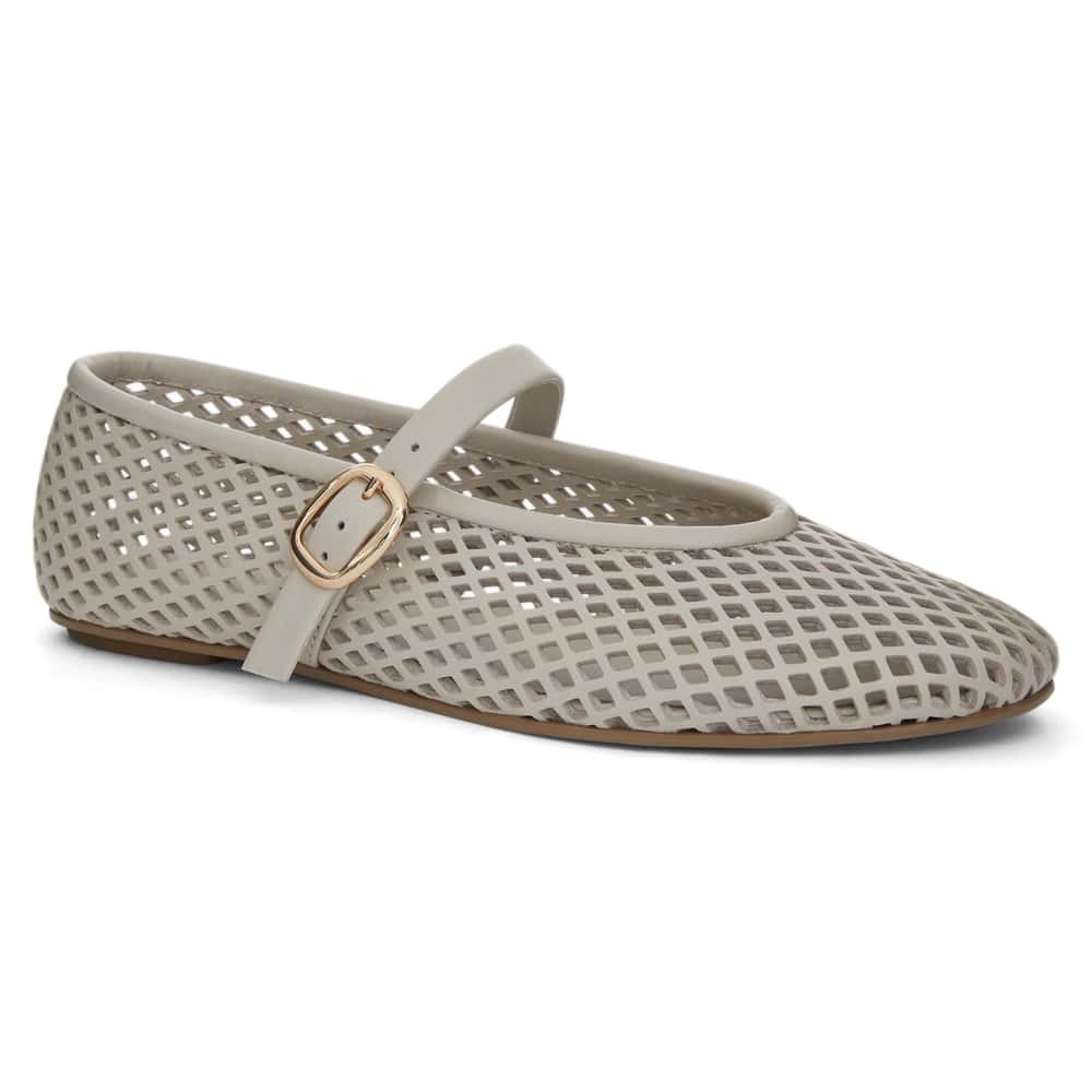 Arla Ballet Flat in Ivory Leather