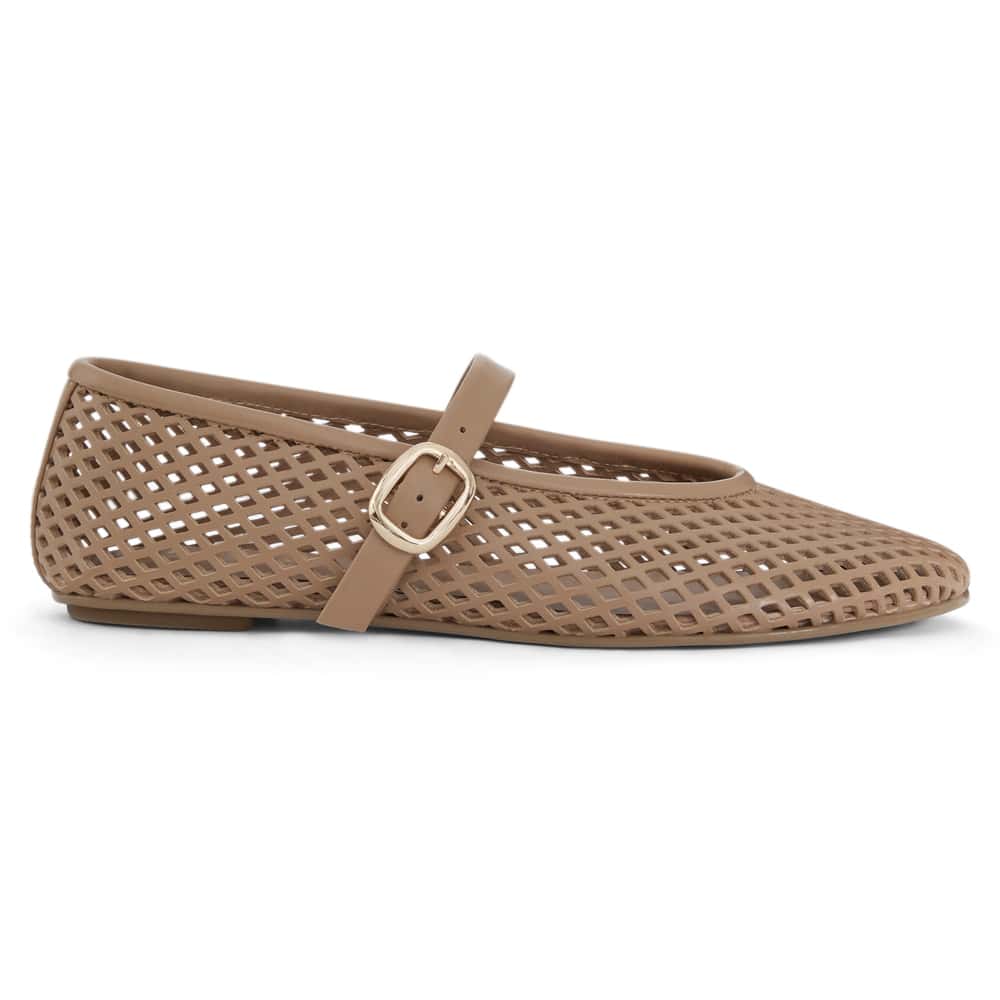 Arla Ballet Flat in Nude Leather