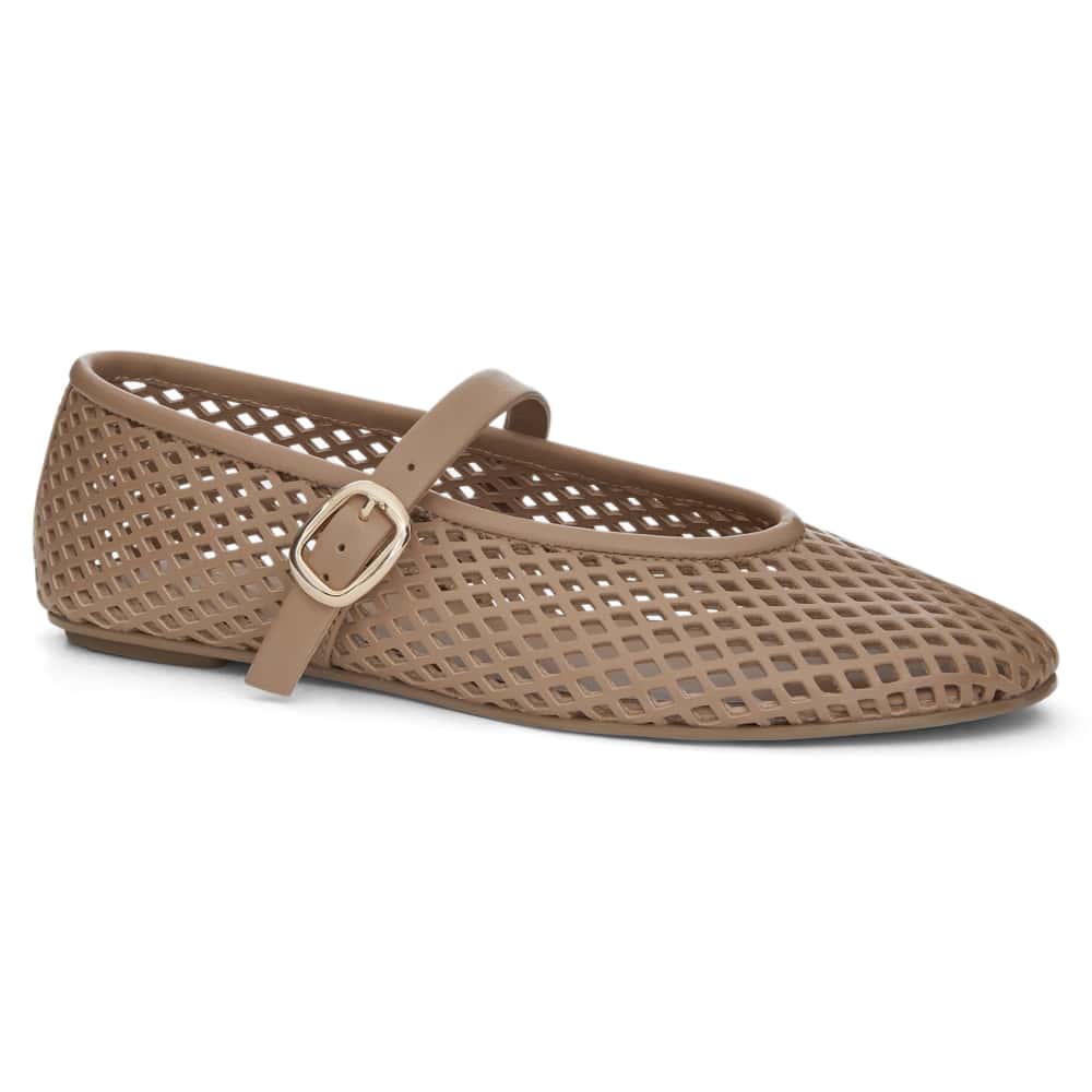 Arla Ballet Flat in Nude Leather