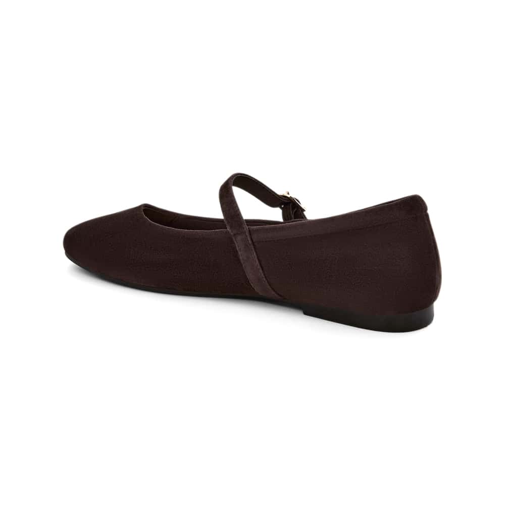 Athena Flat in Chocolate  Suede