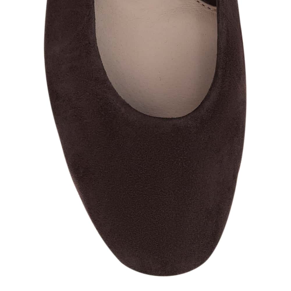 Athena Flat in Chocolate  Suede