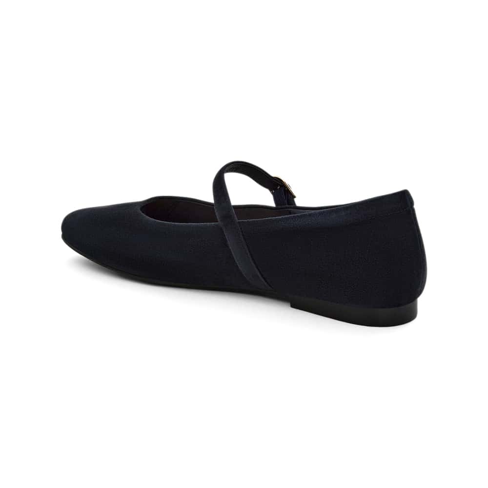 Athena Flat in Navy Suede