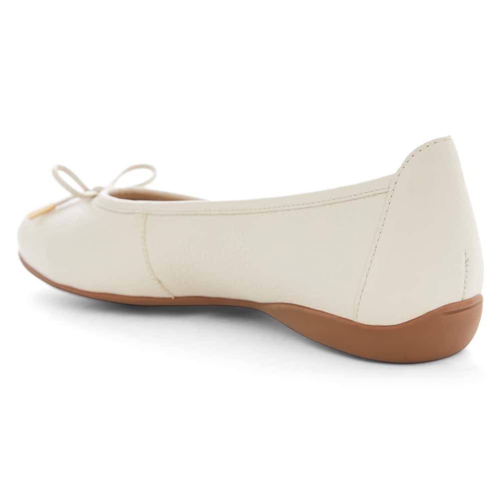 Azaria Ballet Flat in Bone Leather