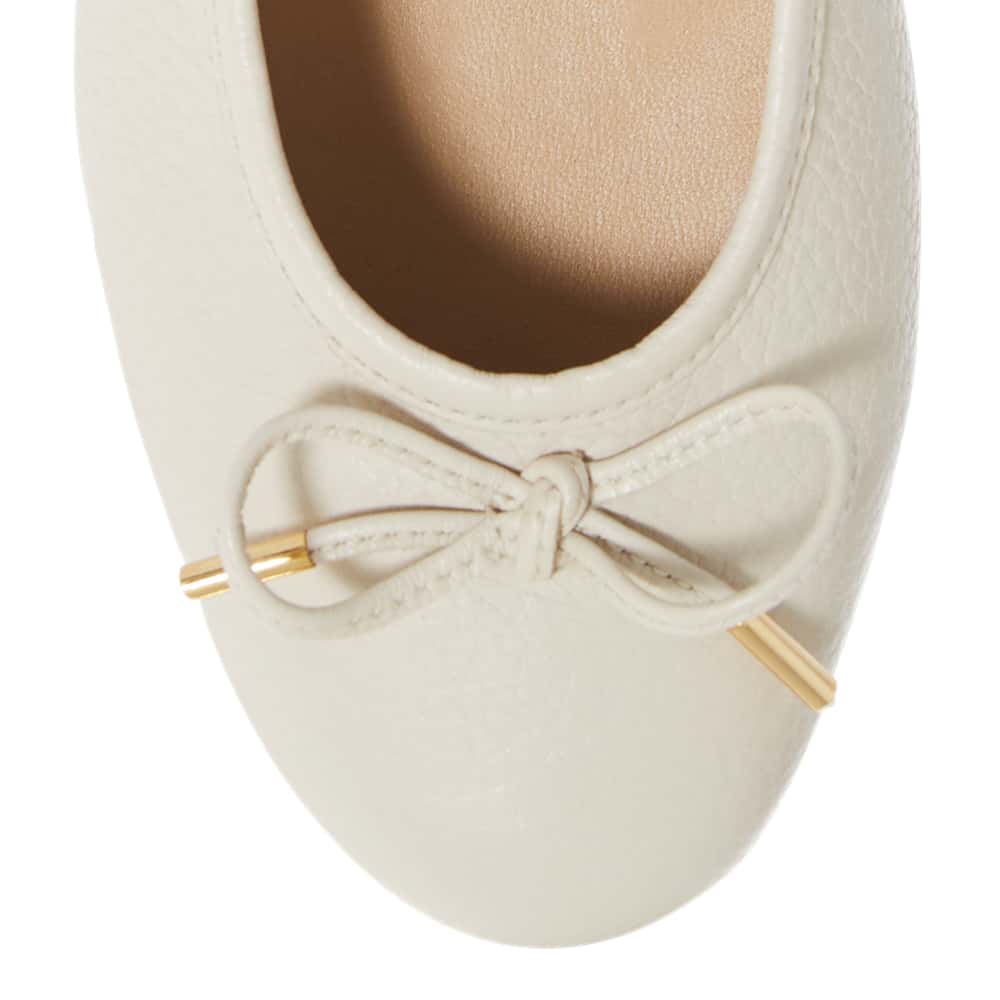 Azaria Ballet Flat in Bone Leather