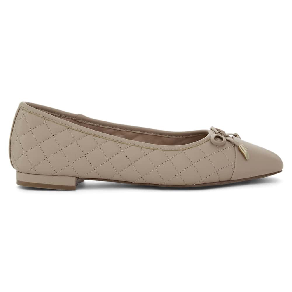 Belgium Ballet Flat in Nude Leather