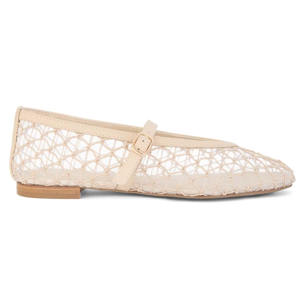 Berlin Ballet Flat in Nude Mesh