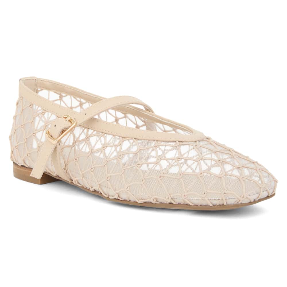 Berlin Ballet Flat in Nude Mesh
