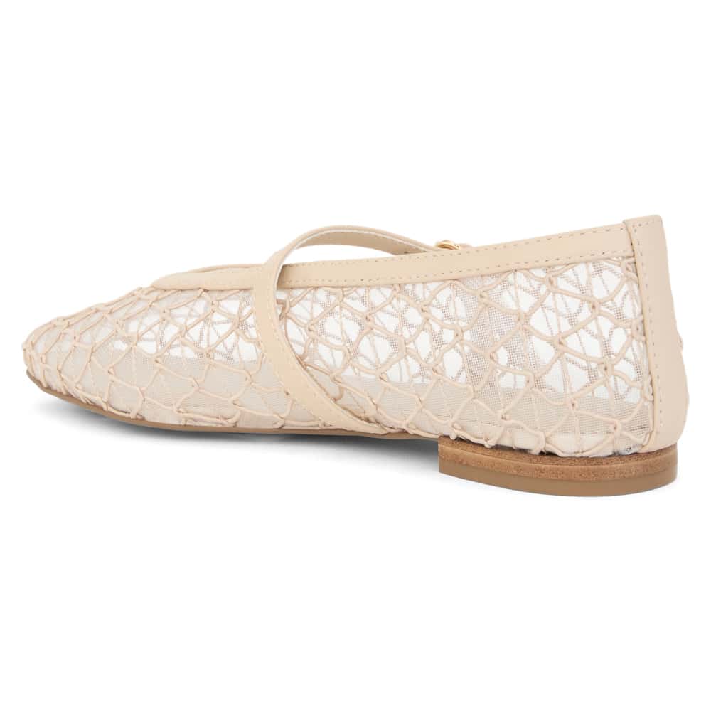 Berlin Ballet Flat in Nude Mesh