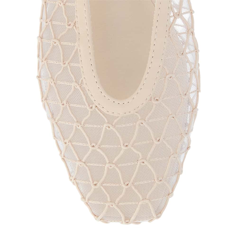 Berlin Ballet Flat in Nude Mesh