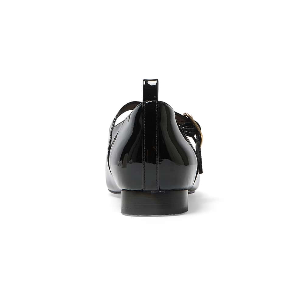 Bonnie Flat in Black Patent