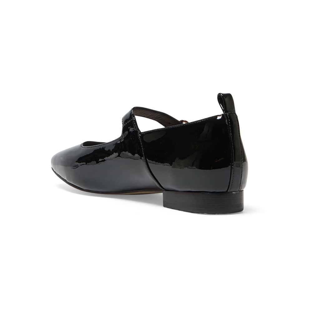 Bonnie Flat in Black Patent