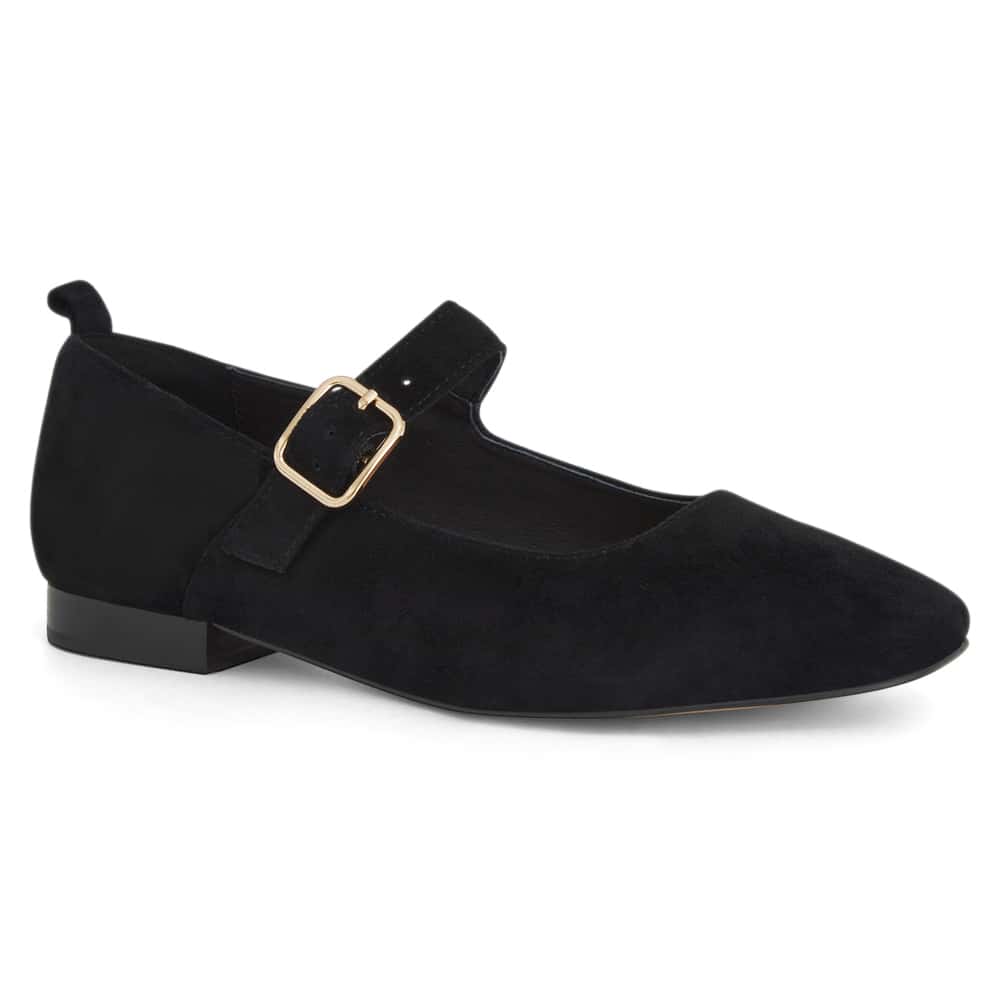 Bonnie Ballet Flat in Black Suede