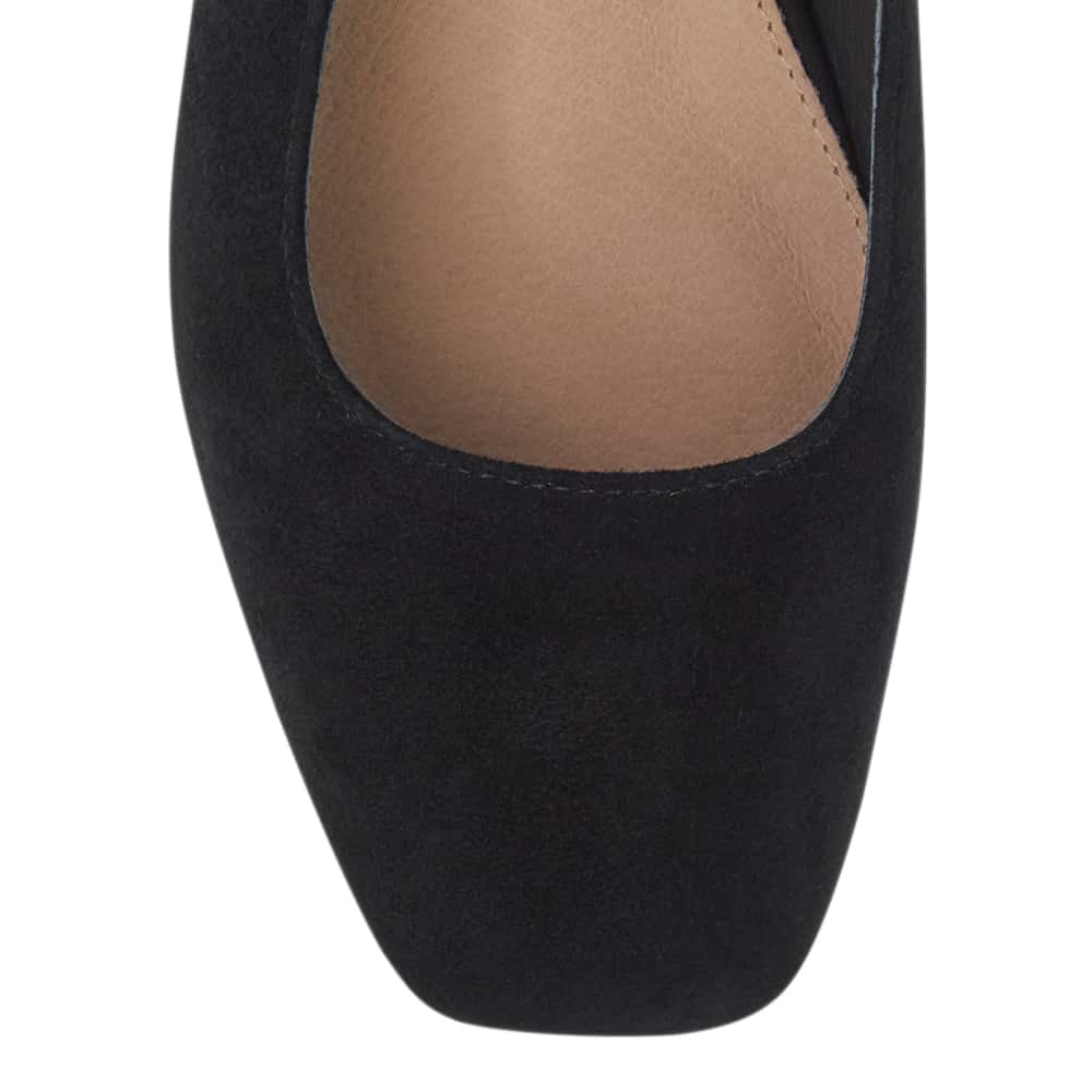 Bonnie Ballet Flat in Black Suede