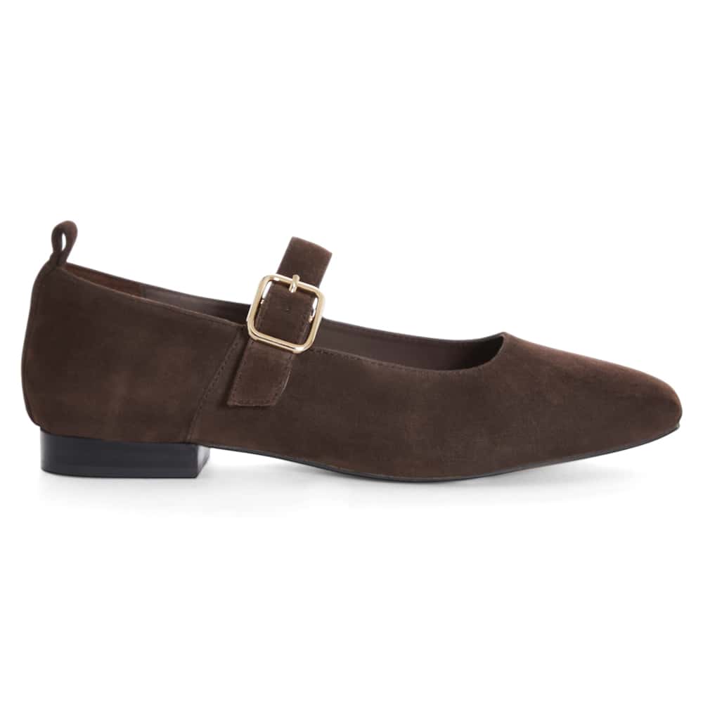 Bonnie Ballet Flat in Chocolate  Suede