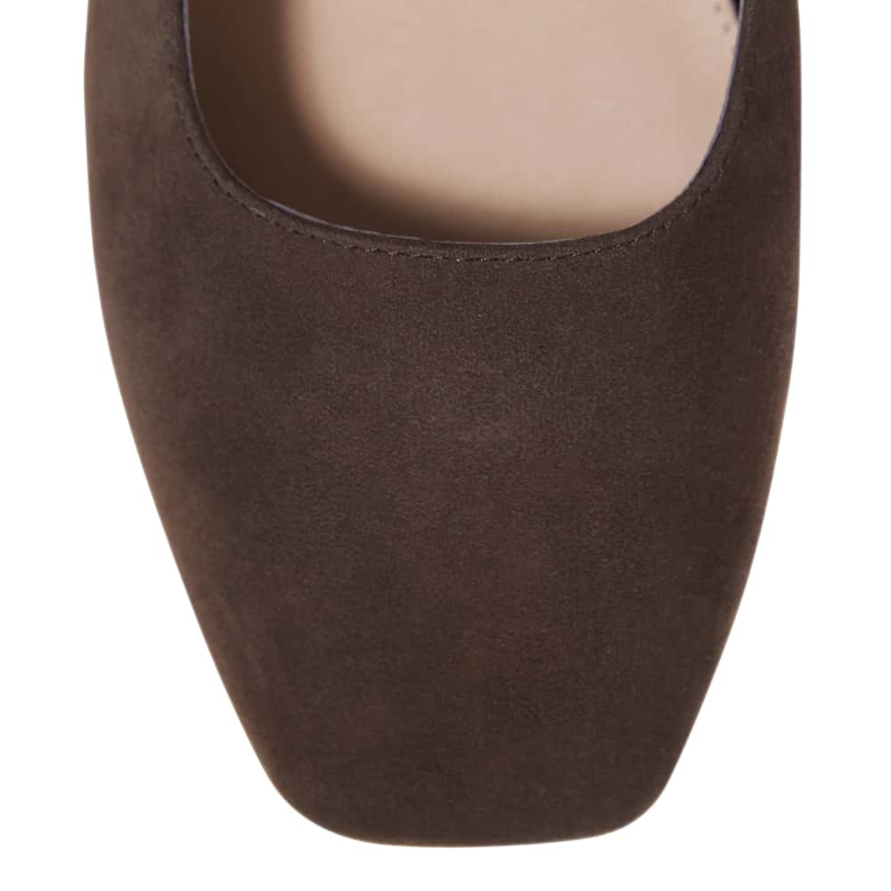 Bonnie Ballet Flat in Chocolate  Suede