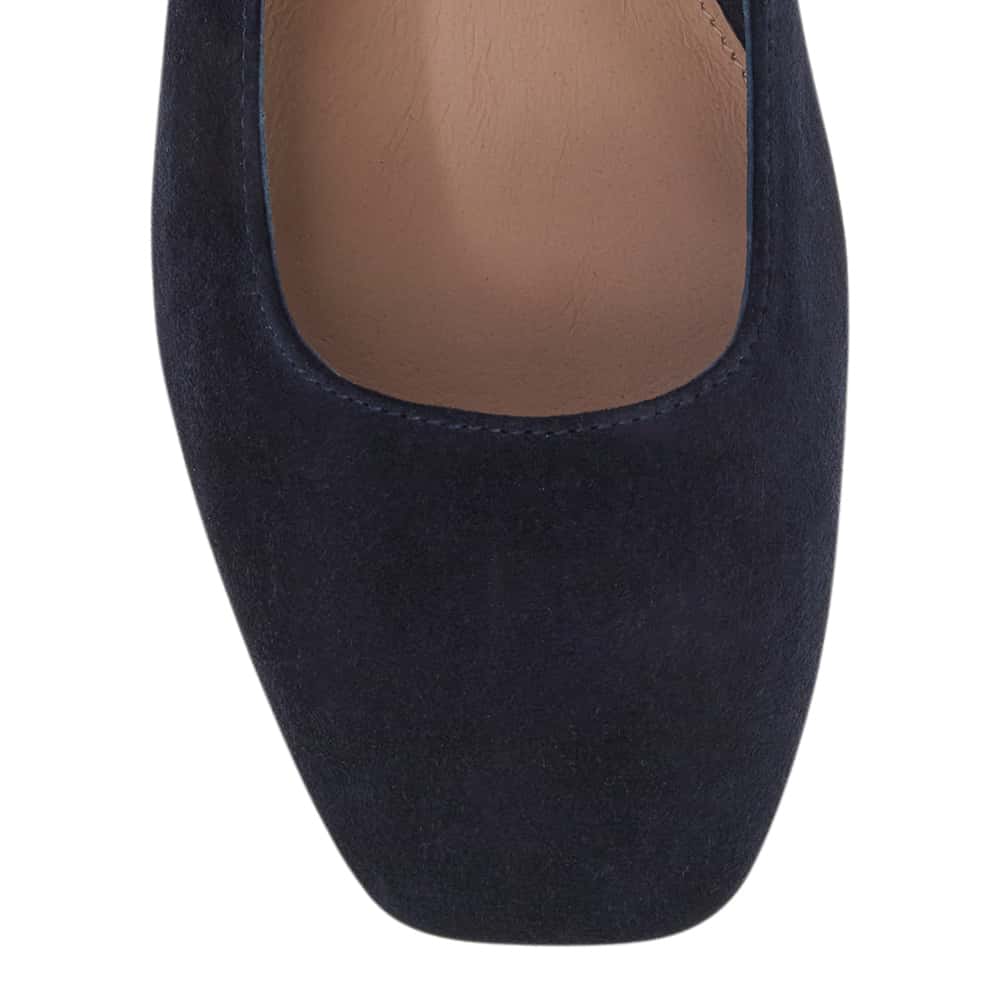 Bonnie Ballet Flat in Navy Suede