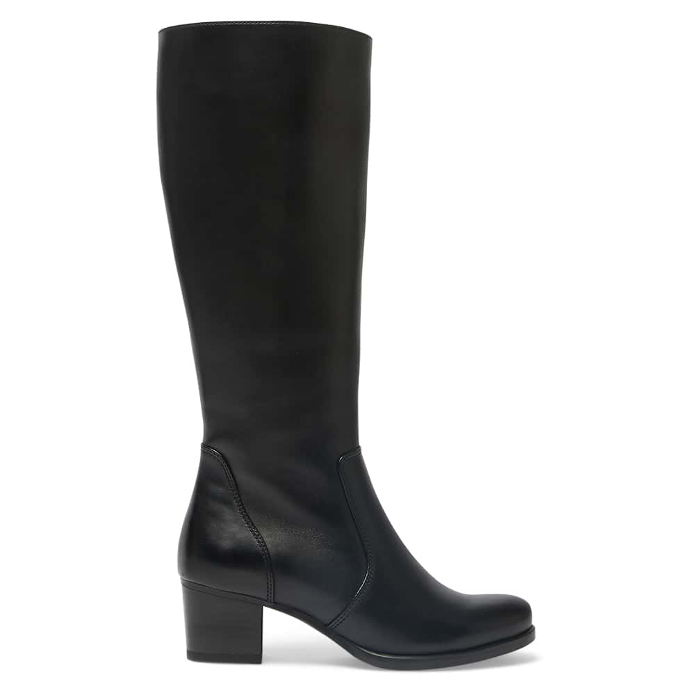 Cadillac Boot in Black Leather
