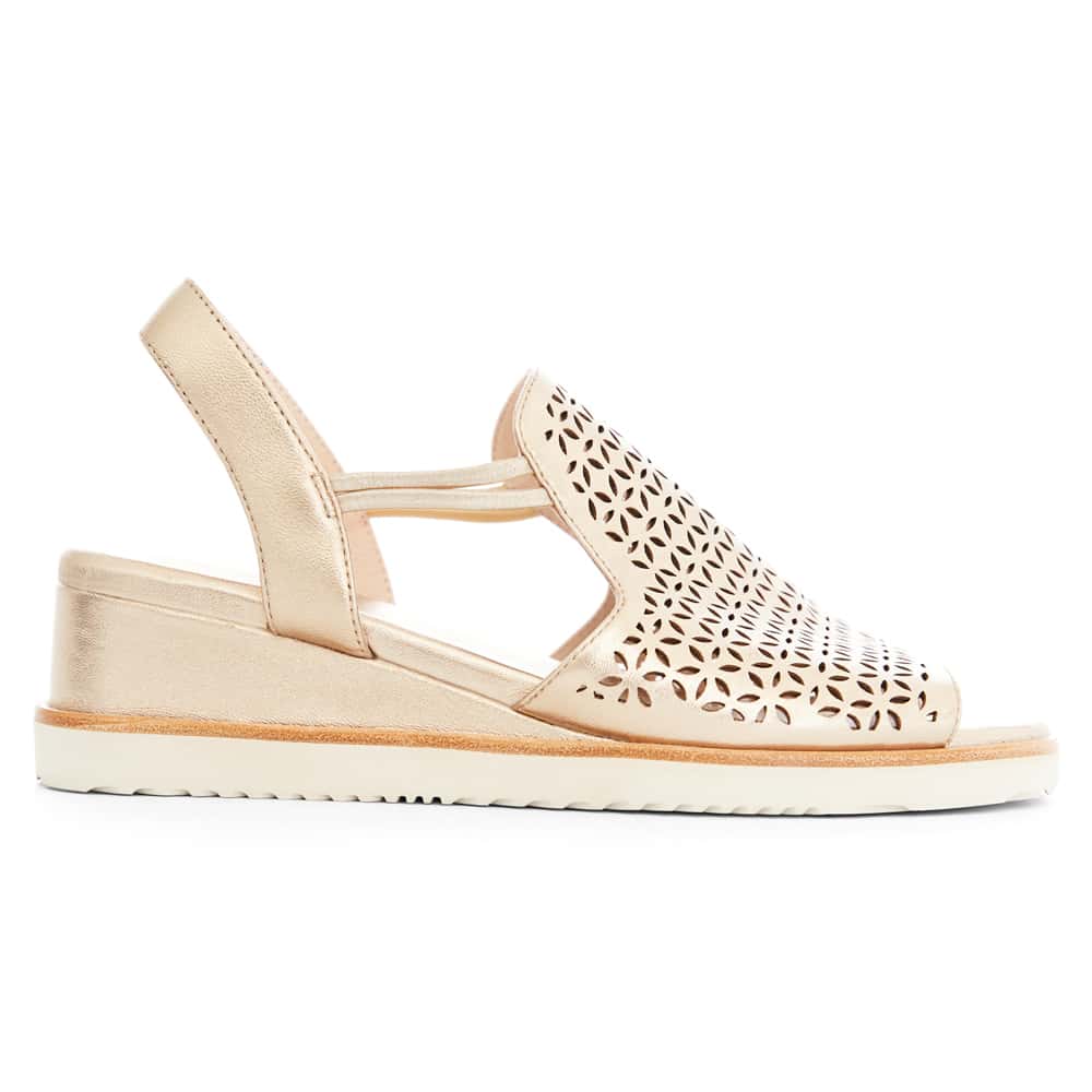 Dane Wedge in Pewter Leather