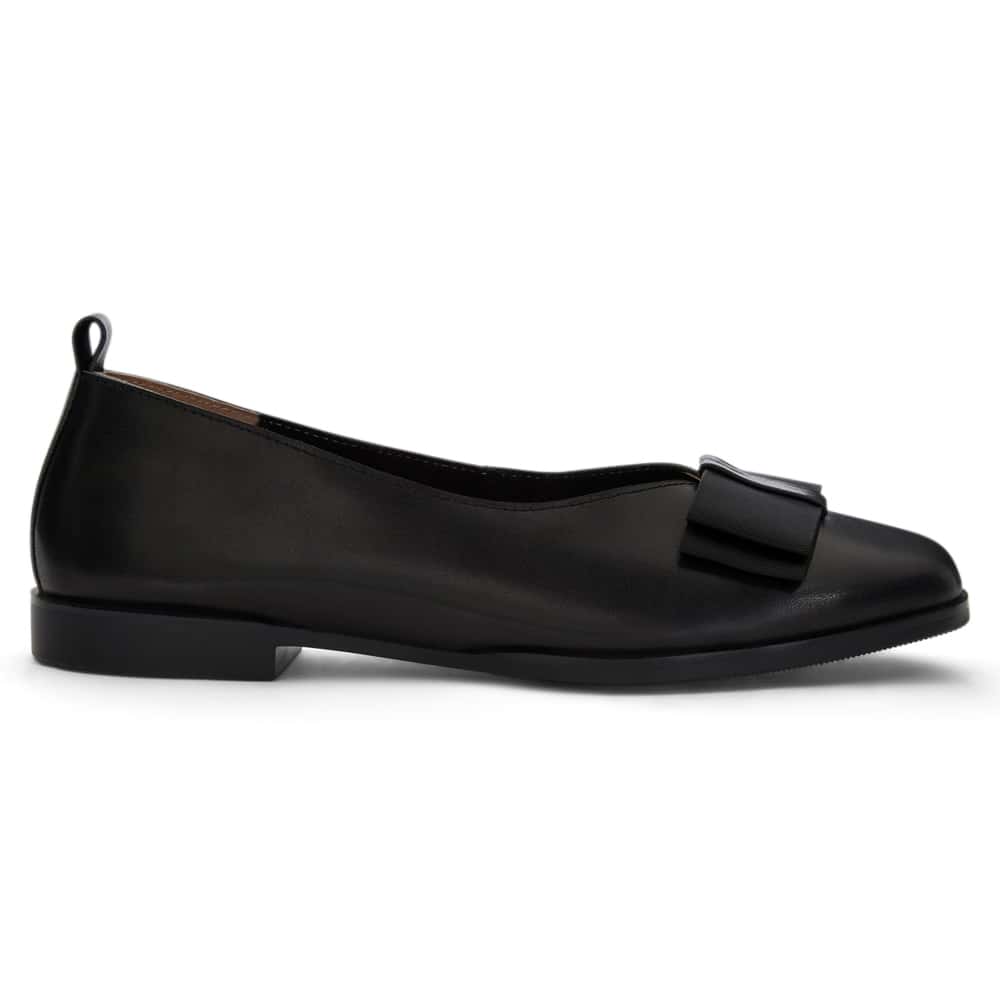 Darling Ballet Flat in Black Leather