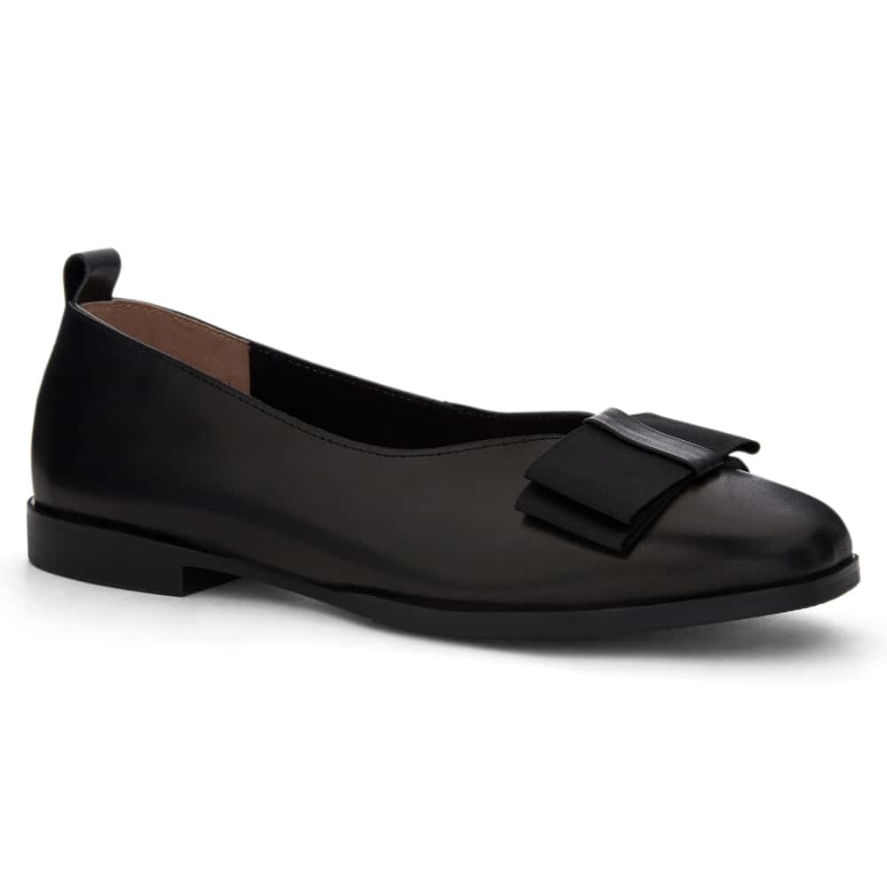 Darling Ballet Flat in Black Leather