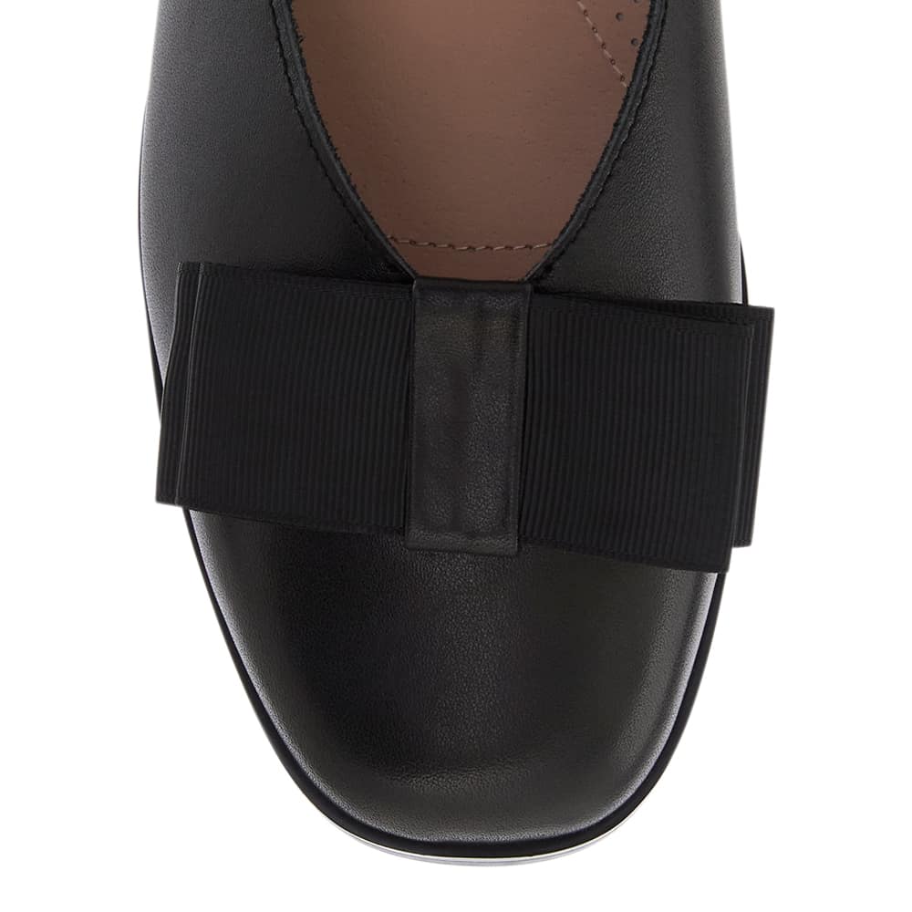 Darling Ballet Flat in Black Leather