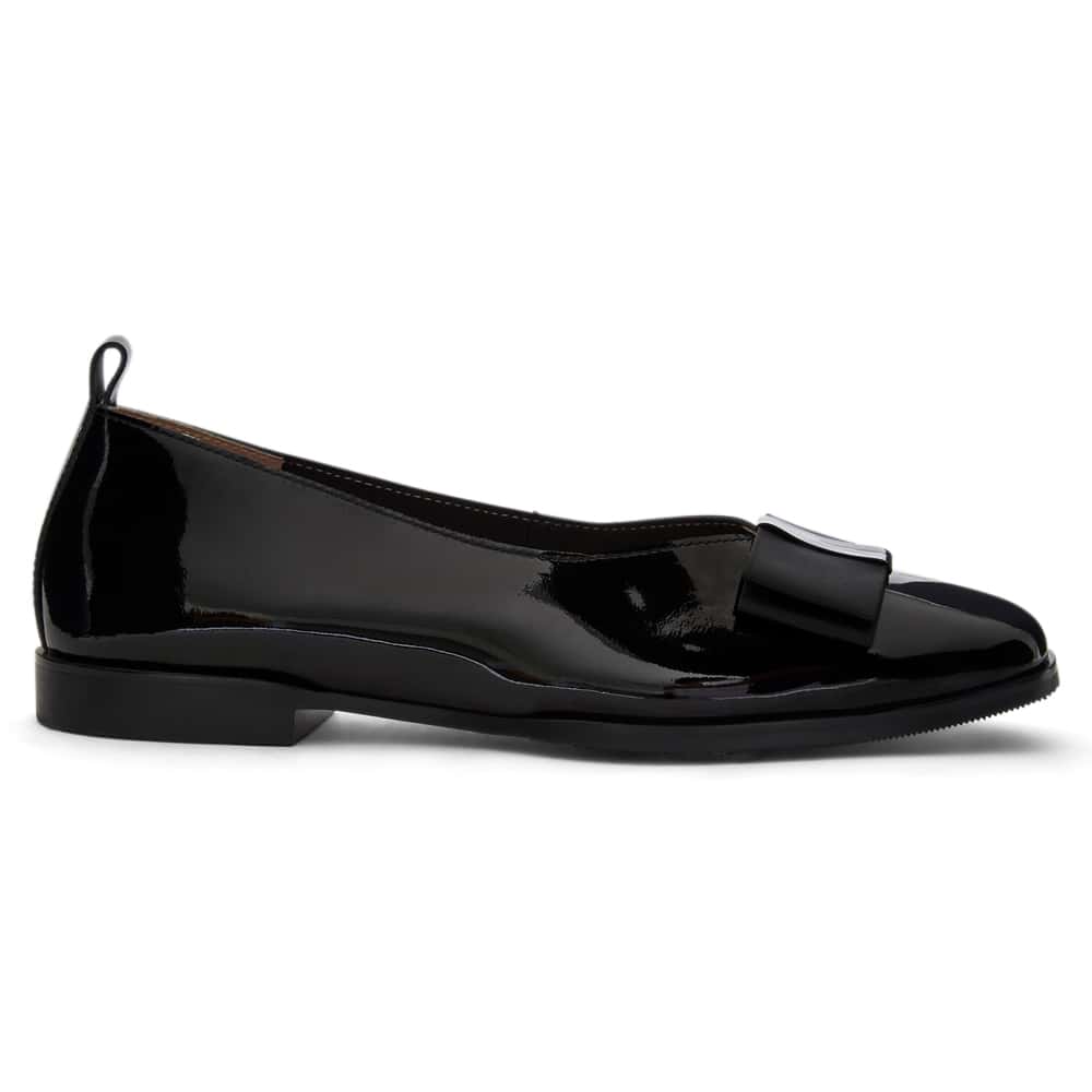 Darling Ballet Flat in Black Patent