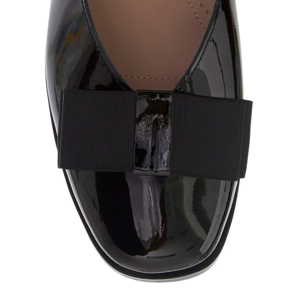 Darling Ballet Flat in Black Patent