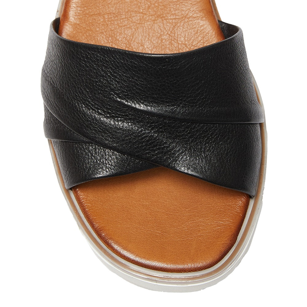 Dawn Heel in Black Leather