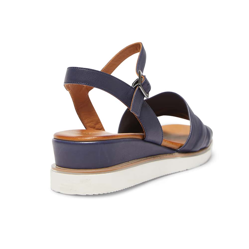 Dawn Heel in Navy Leather