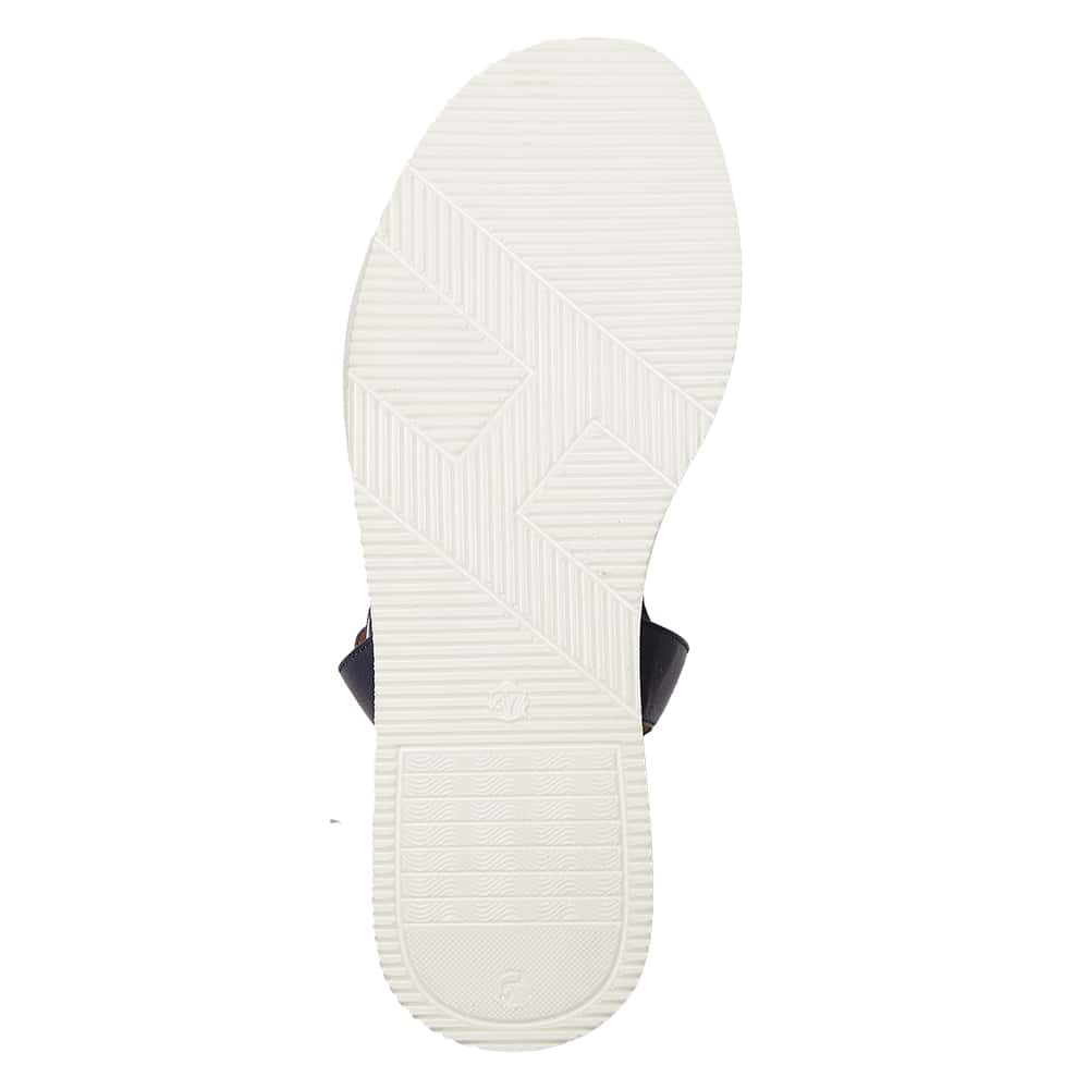 Dawn Heel in Navy Leather