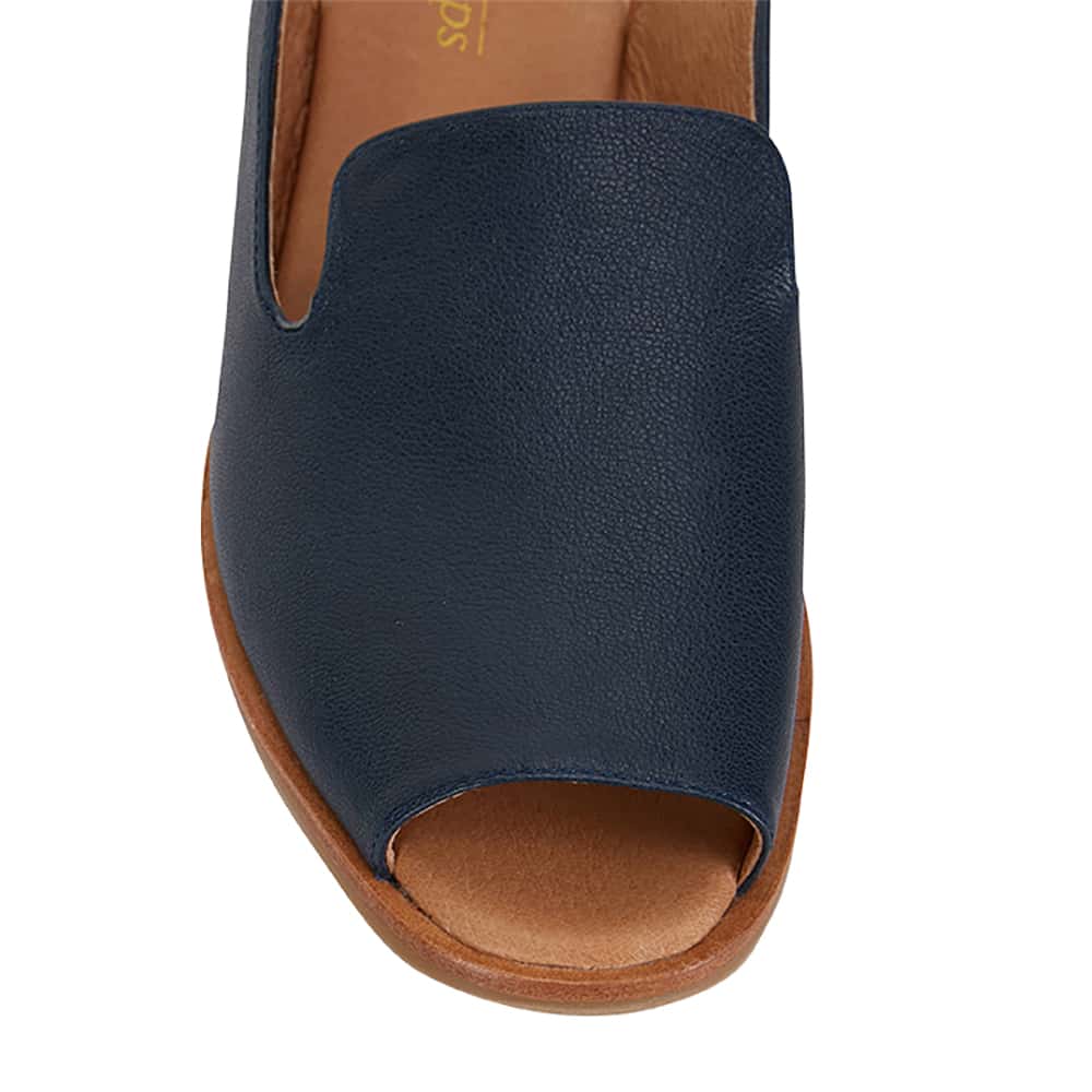 Delaney Sandal in Navy Leather