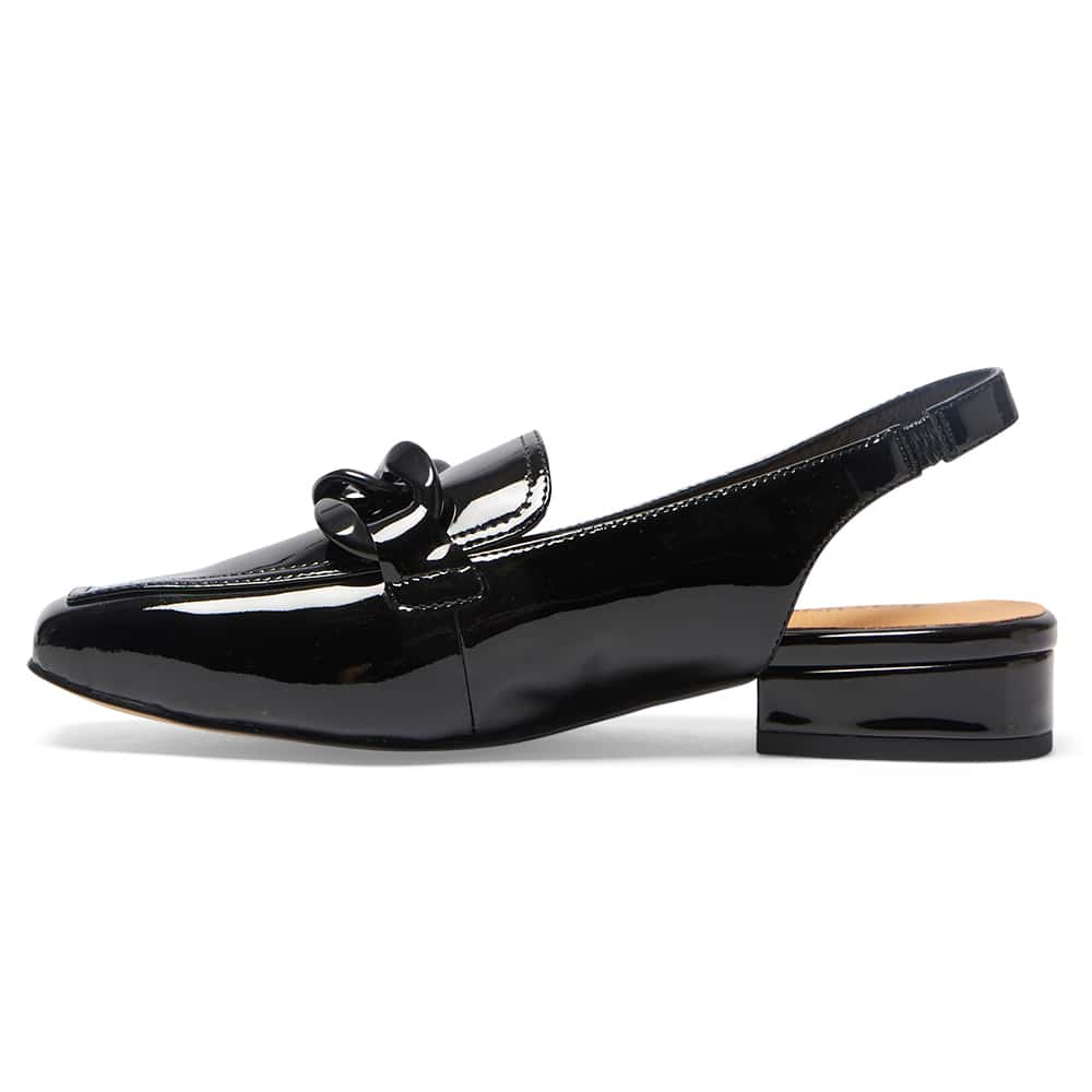 Domino Loafer in Black Patent