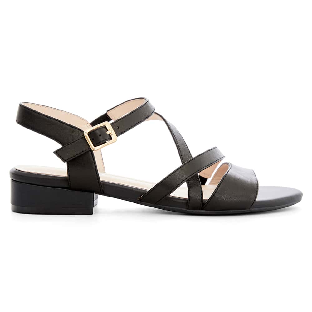 Echo Sandal in Black Leather