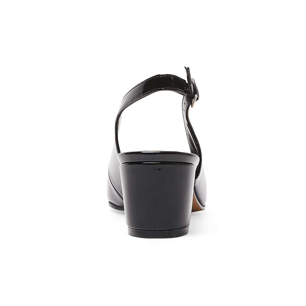 Garland Heel in Black Patent