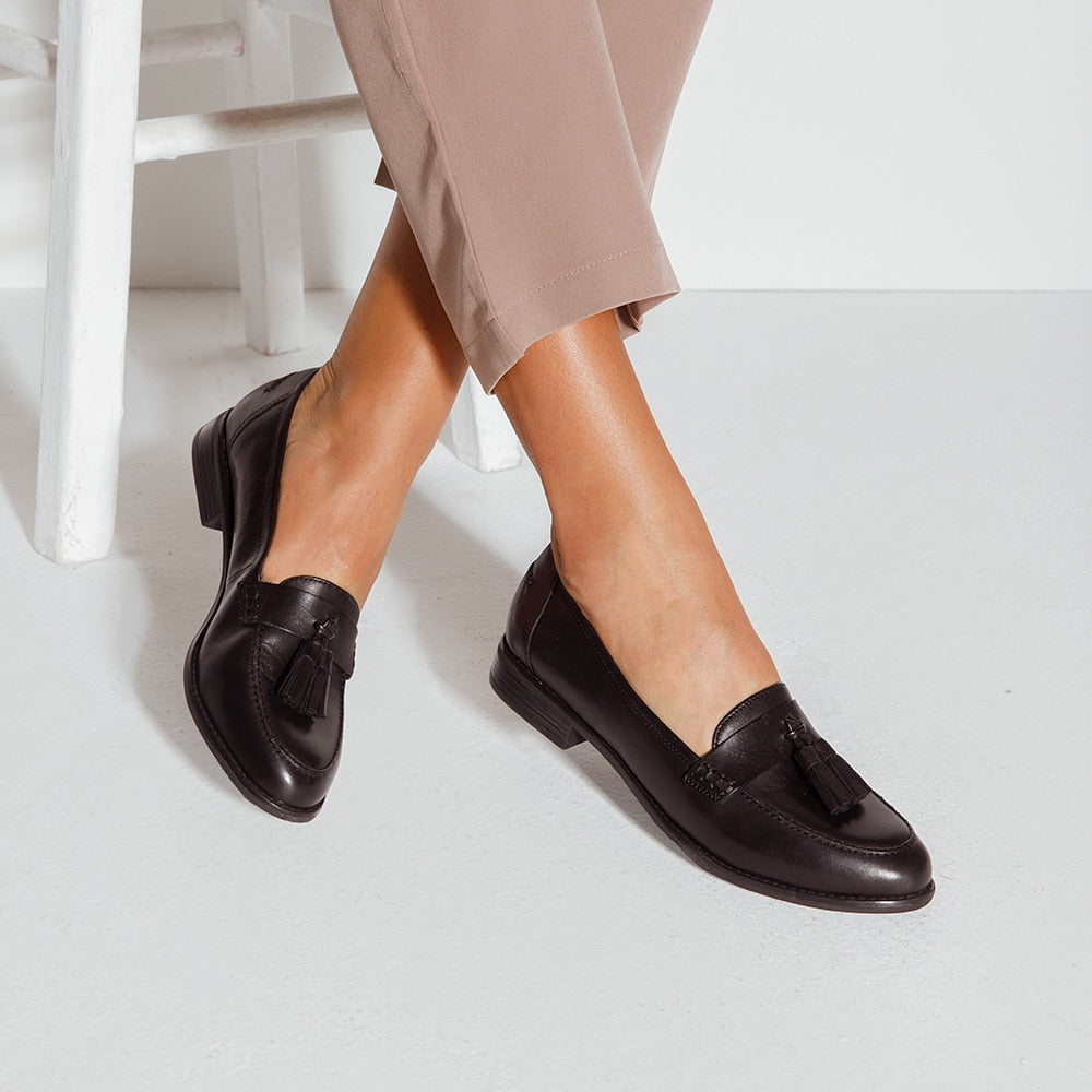 Gazebo Loafer in Black Leather