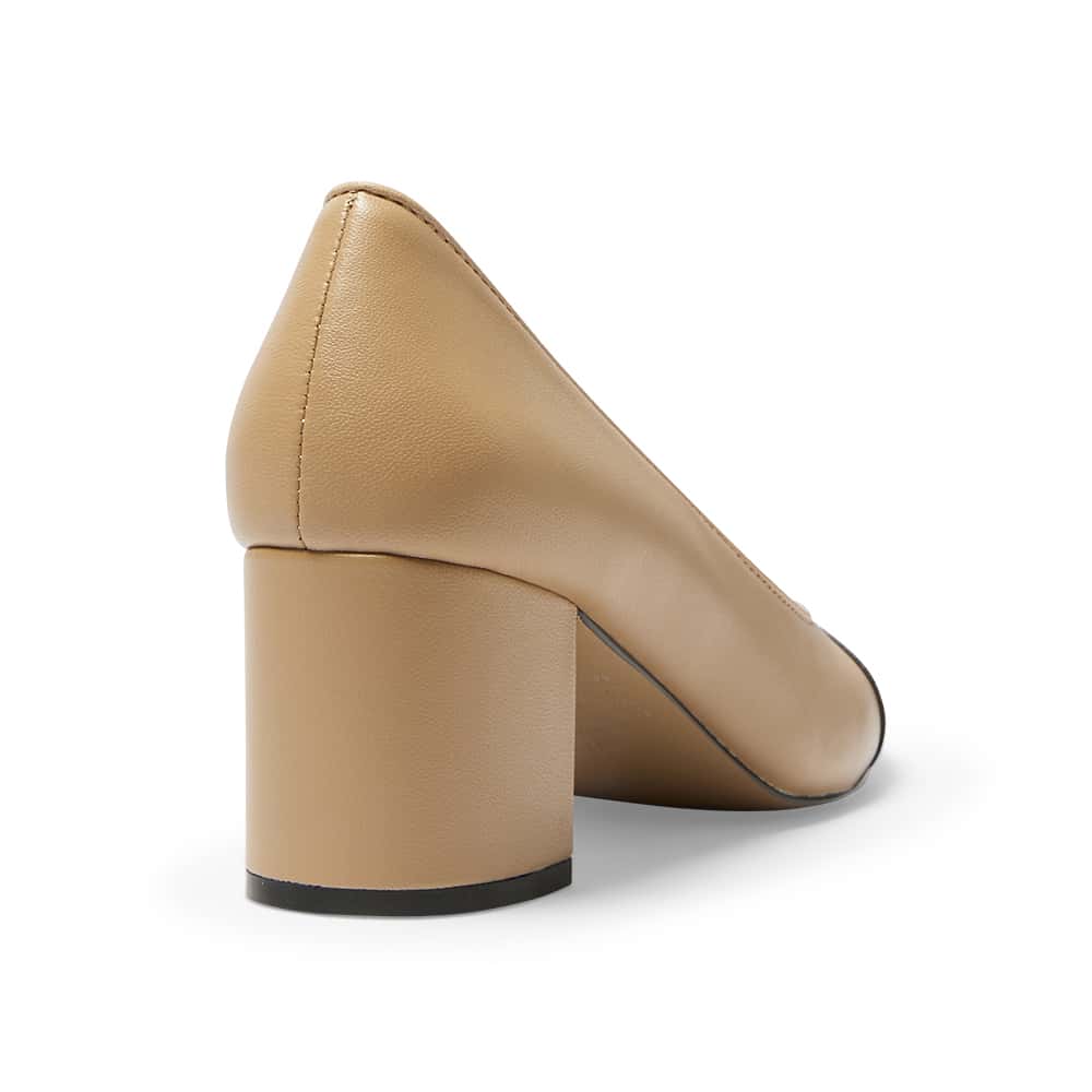Grace Heel in Black And Nude Leather