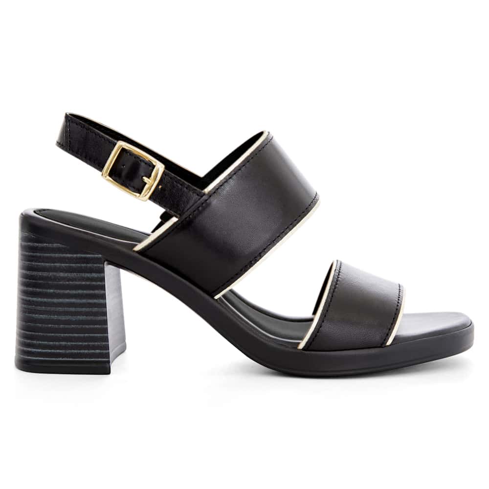 Haven Heel in Black Glove/platinum Leather