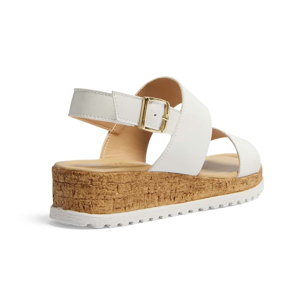 Ibis Wedge in White Leather
