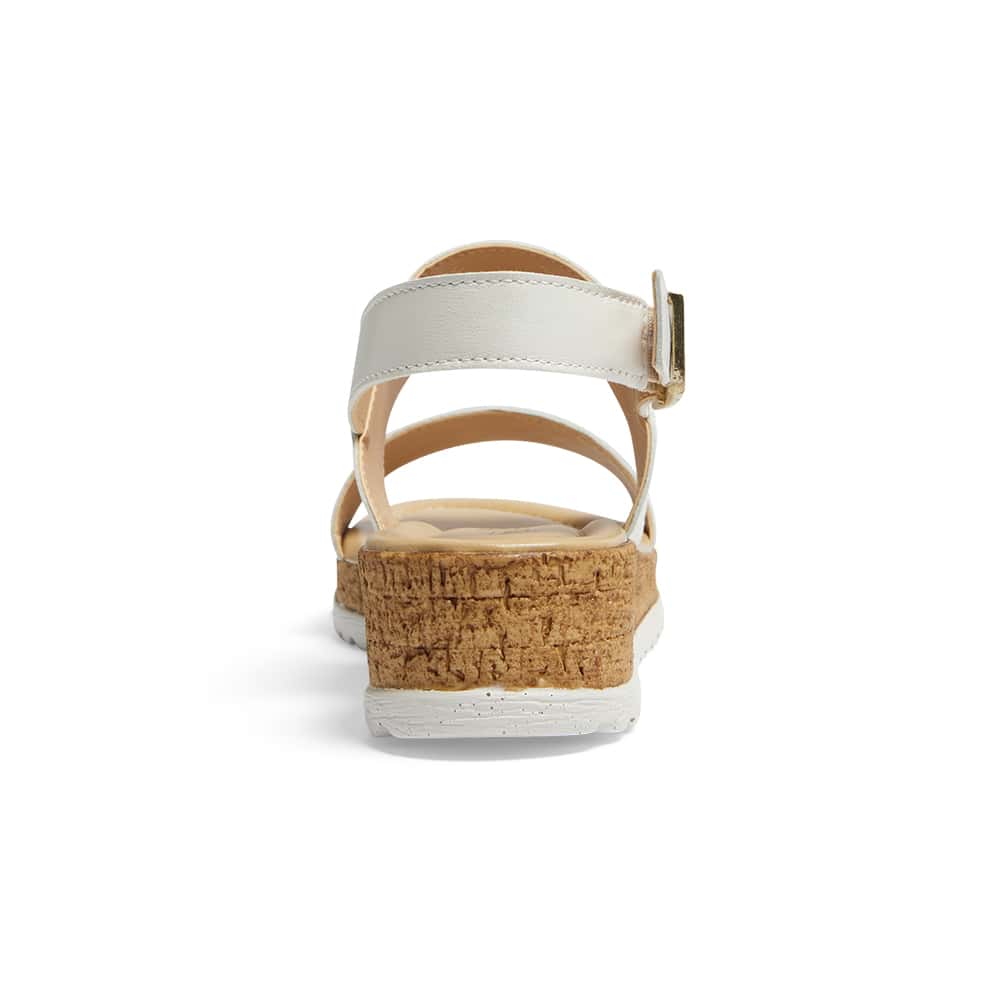 Ibis Wedge in White Leather