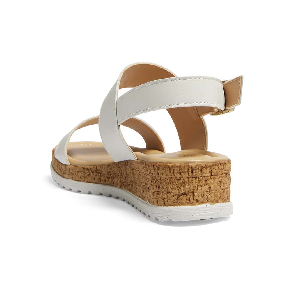 Ibis Wedge in White Leather