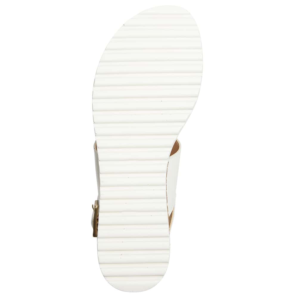 Ibis Wedge in White Leather