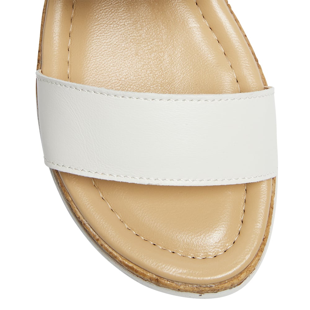 Ibis Wedge in White Leather