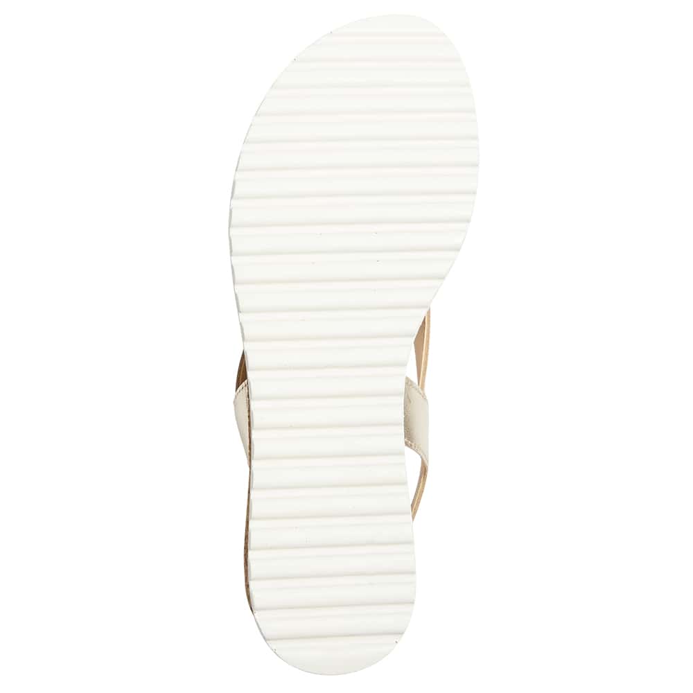 Idle Wedge in Gold Leather