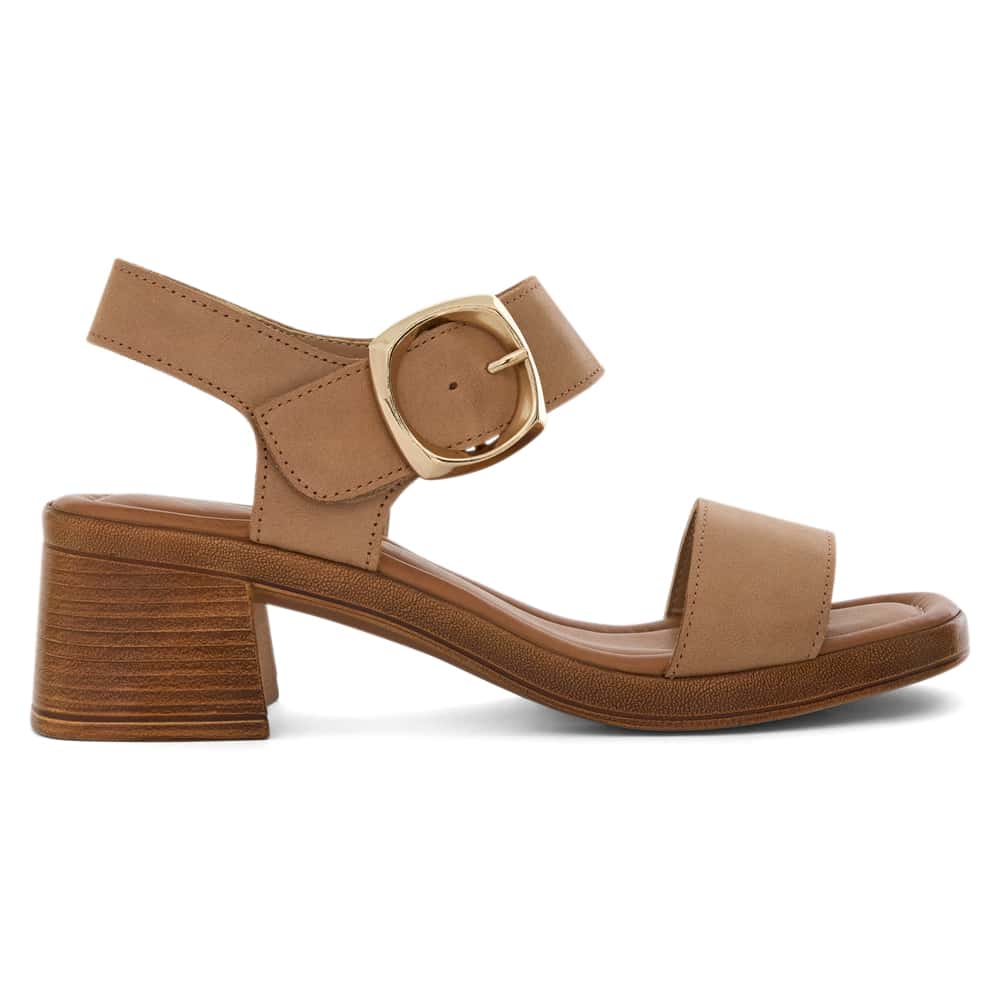 Imagine Heel in Camel Leather