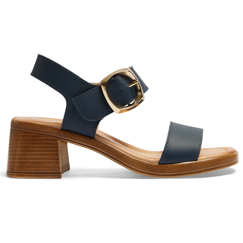 Imagine Heel in Navy Leather